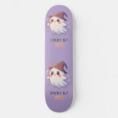 Cute Ghost Witch Halloween Spooky Cute Persoonlijk Skateboard (Voorkant)