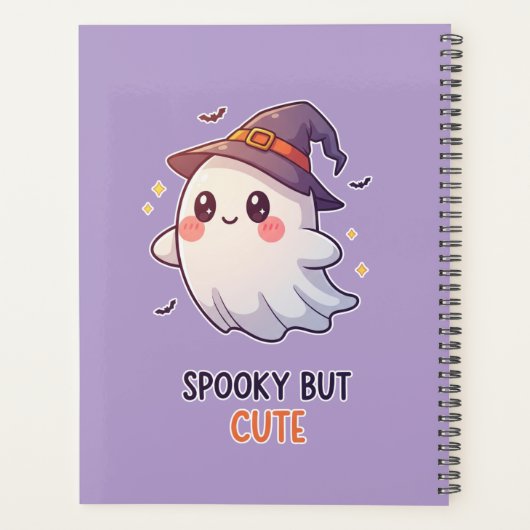 Cute Ghost Witch Halloween Spooky Cute Planner (Achterkant)