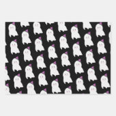 Cute Ghost Witch Pet Halloween Theme Inpakpapier Vel (Voorkant 3)