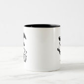 Cute Ghost Witch with Pumpkin & Broom | Two-Sided  Tweekleurige Koffiemok (Center)