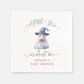 Cute Ghost with Pink Bow & Witch Hat Baby Shower Servet (Voorkant)