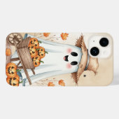 Cute Ghost with Pumpkins Phone Case - Adorable Hal (Achterkant (horizontaal))