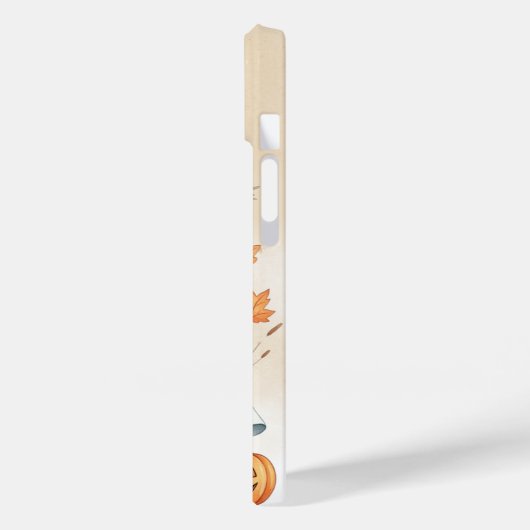 Cute Ghost with Pumpkins Phone Case - Adorable Hal (Achterkant / Links)