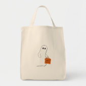 Cute Ghost with Treat Bag Personalized Bag Tote Bag (Voorkant)