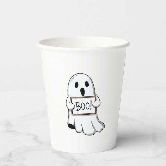 Cute Ghostly BOO Fun Papieren Bekers (Achterkant)