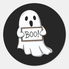 Cute Ghostly BOO Fun Ronde Sticker