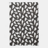 Cute Ghosts Black Halloween Kitchen Towel Theedoek (Verticaal)