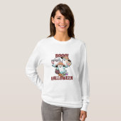 Cute Ghosts Boo Halloween T-Shirt (Voorkant volledig)