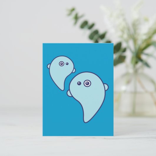 Cute Ghosts Briefkaart (Staand voorkant)