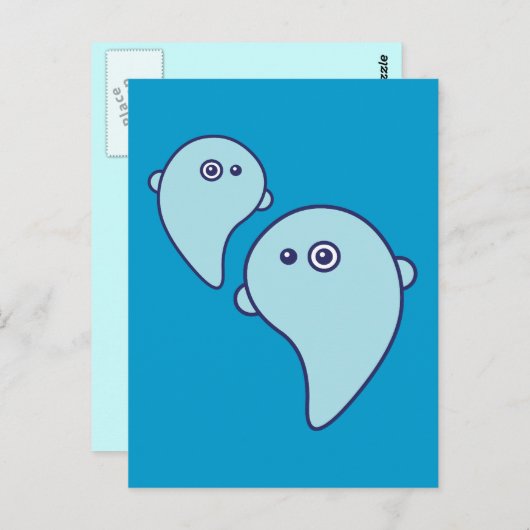 Cute Ghosts Briefkaart (Voorkant / Achterkant)