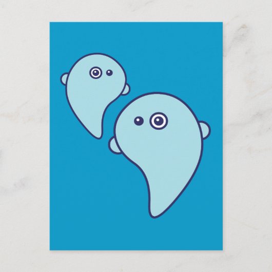 Cute Ghosts Briefkaart (Voorkant)