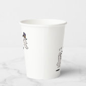 Cute ghosts couple talking papieren bekers (Rechts)