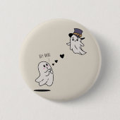 Cute ghosts couple talking ronde button 5,7 cm (Voorkant)
