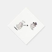 Cute ghosts couple talking servet (Hoek)