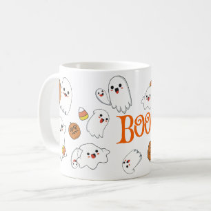 Cute Ghosts en Pumpkins Halloween Mok
