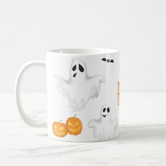 Cute Ghosts en Pumpkins Halloween Mok, koffie-Mok Koffiemok (Links)