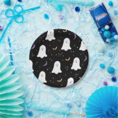 Cute Ghosts Halloween Black Paper Bord (Feest)