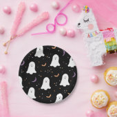 Cute Ghosts Halloween Black Paper Bord (Feest)