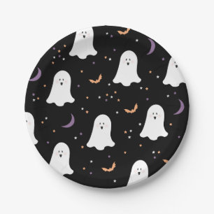 Cute Ghosts Halloween Black Paper Bord
