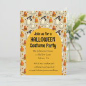Cute Ghosts Halloween Kostuumfeest Kaart (Staand voorkant)