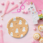Cute Ghosts Halloween Pastel Oranje Paper Bord (Feest)