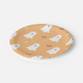 Cute Ghosts Halloween Pastel Oranje Paper Bord (Gekanteld)