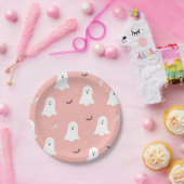 Cute Ghosts Halloween Pink Paper Bord (Feest)