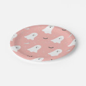 Cute Ghosts Halloween Pink Paper Bord (Gekanteld)