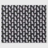 Cute Ghosts Pattern Halloween Cadeaupapier (Vlak)