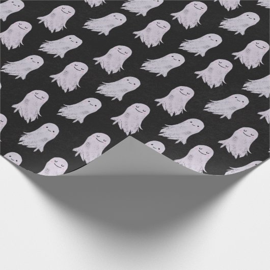 Cute Ghosts Pattern Halloween Cadeaupapier (Hoek)
