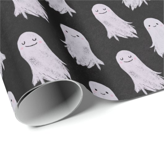 Cute Ghosts Pattern Halloween Cadeaupapier (Rol Hoek)