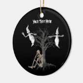 Cute Ghosts Skeleton Halloween Ornament (Links)