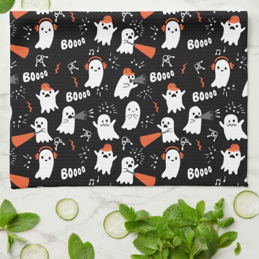 Cute Ghosts Theedoek (Gevouwen)