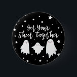 Cute Ghosts | Voeg uw blad samen | Halloween Ronde Button 5,7 Cm<br><div class="desc">Halloween-knop met drie leuke spoken die je vertellen dat je je vel bij elkaar moet krijgen.</div>