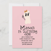 Cute Ghoul Doodle Halloween elke zondag roze Kaart (Voorkant)