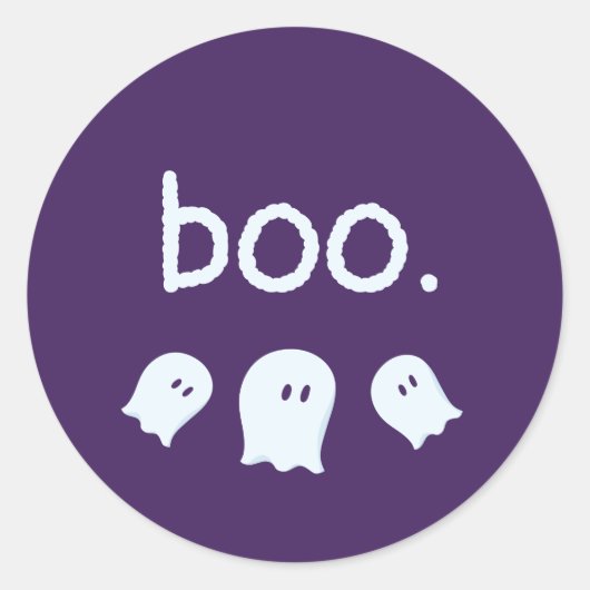 Cute Ghovormig Halloween Ronde Sticker (Voorkant)