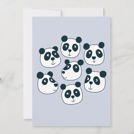 Cute Giant Panda Beer Bedankkaart (Achterkant)