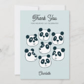 Cute Giant Panda Beer Bedankkaart (Voorkant)