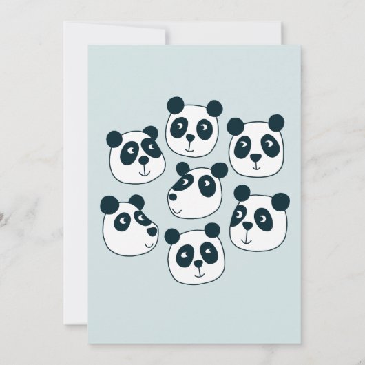 Cute Giant Panda Beer Bedankkaart (Achterkant)