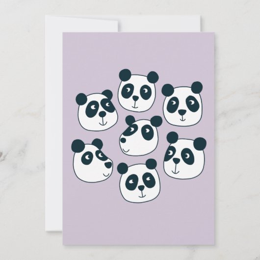 Cute Giant Panda Beer Bedankkaart (Achterkant)