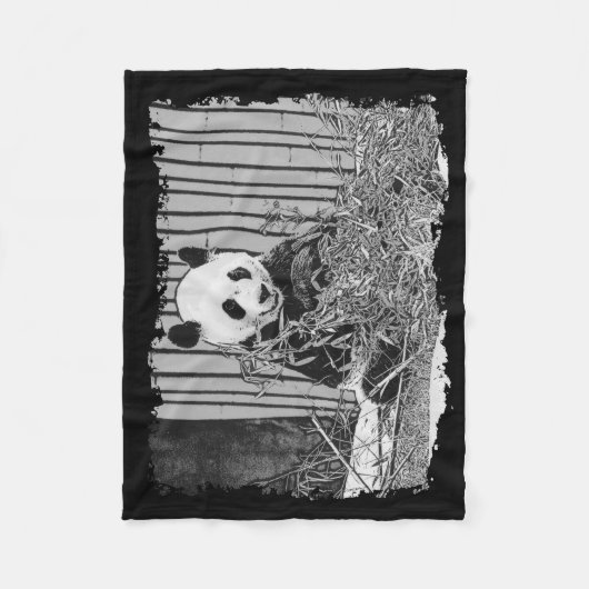 Cute Giant Panda Beer Fleece Deken (Voorkant)