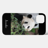 Cute Giant Panda Black Background, Name Case-Mate iPhone Case (Achterkant (horizontaal))