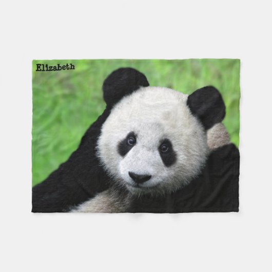 Cute Giant Panda Blanket Fleece Deken (Voorkant (Horizontaal))