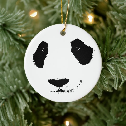 Cute Giant Panda Cartoon Graphic Design Adults Kin Keramisch Ornament (Boom)