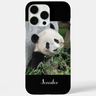 Cute Giant Panda, naam, zwart iPhone 16 Pro Max Hoesje