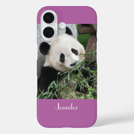 Cute Giant Panda, Orchid, Paars, Naam Case-Mate iPhone Case (Achterkant)