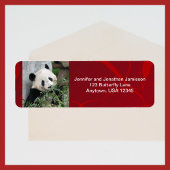Cute Giant Panda, Rood, Persoonlijk terugkeeradres Etiket