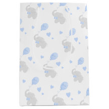 Cute Gift Bag Baby shower Boy Elephant ballon