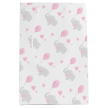 Cute Gift Bag Baby shower Girl Elephant Ballon