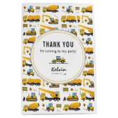 Cute Gift Bag Construction Dump Trucks Party Thema Medium Cadeauzakje (Voorkant)